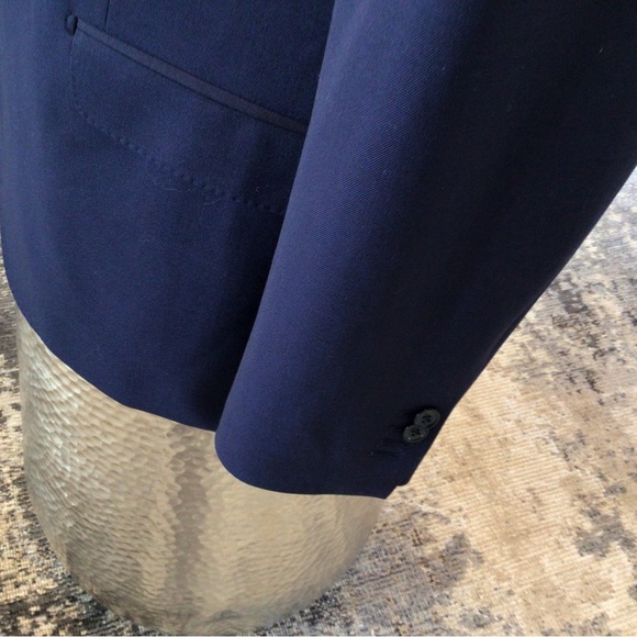 Massimo Dutti finest Italian fabric made in turkey navy blue sports jacket - Picture 9 of 17